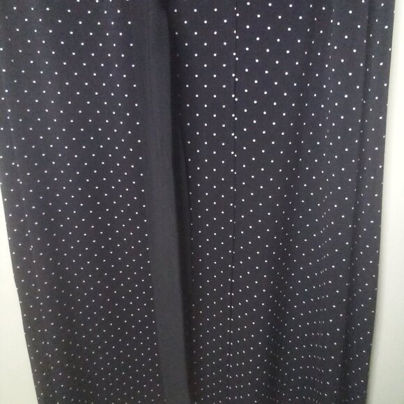 Merona Dress M Women Wrap Front Belt Short Sleeve Polka Dot Black White - Picture 10 of 16